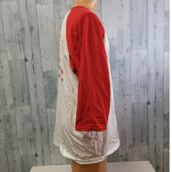 New Hand Printed Youth Medium St Louis Baseball Town 3/4 Sleeve Tee Shirt - Picture 3 of 6